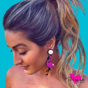 Pink Flamingo Earrings